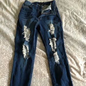 Ripped denim